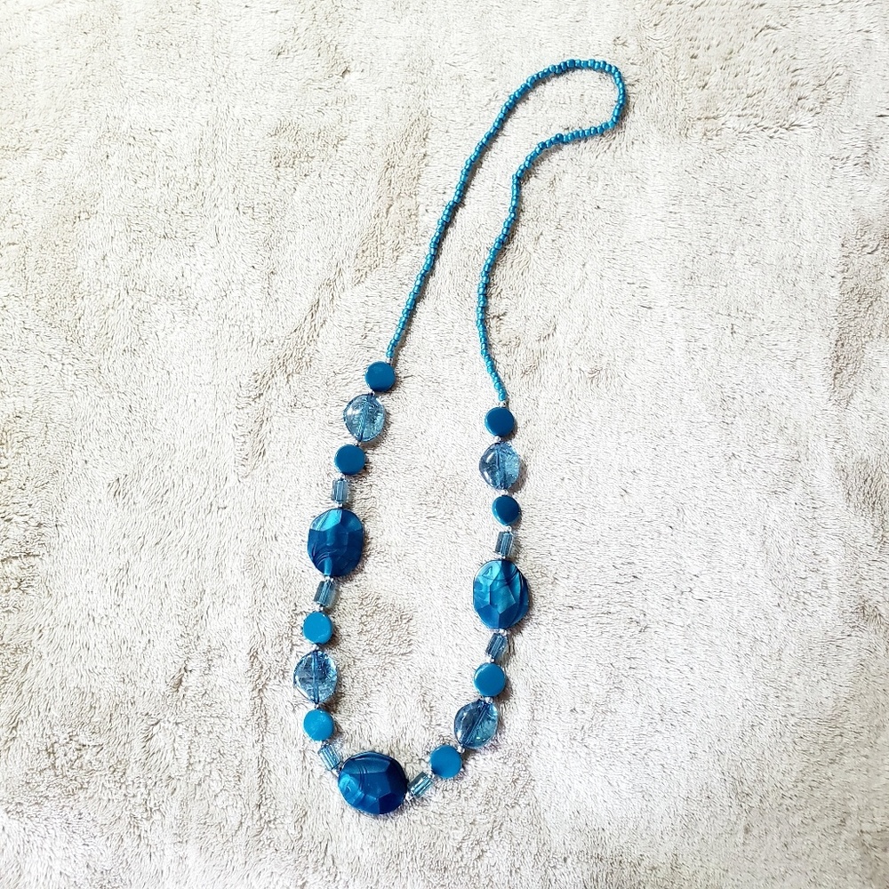 Long Beaded Sparkly Necklace